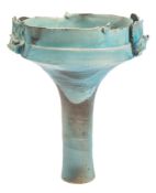 * Colin Pearson [1923-2007] a stoneware winged vessel: of slender elongate form supporting an