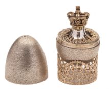 Stuart Devlin silver gilt novelty egg, London,