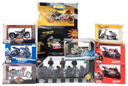 Universal Hobbies, Maisto, Solido and others, a collection of assorted motorcycles,