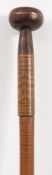 An Indonesian double tube blow pipe:, with geometric decoration ,