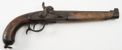 A 19th century German percussion cap pistol:,