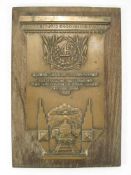A London Midland & Scottish Railway bronze 'Quota league Competition' plaque:,