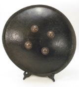 A late 18th/early 19th century Indian or Ottoman hide dhal:,