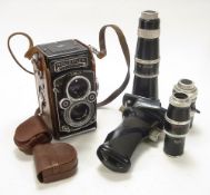 A Rolleiflex 3.5F twin reflex camera, number 2295488:, with Carl Zeiss planer 1:3.