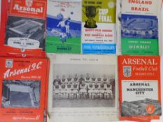 A collection of post-war Arsenal F C programmes: and two photographs 1933-4 Arsenal team,