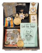 OF CIRCUS INTEREST Lord George Sanger Archive: a metal advertising tin 'Lord George Sanger's Hall