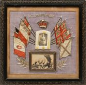 A WWI Royal Navy silk commemorative 'Singapore Present':,