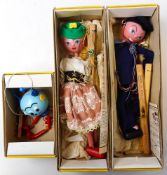 Pelham Puppets, S.S. Sailor, Continental Girl and Ro Pundan: all boxed.