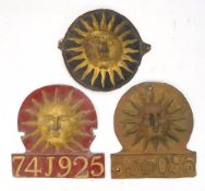 Two Sun Fire Office lead marks:, policy '741925' and '535095',