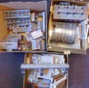 A collection of 00/H0 gauge trackside buildings: including stations, platform canopy's,