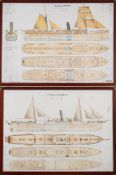 After W J Huggins (1781-1845) 'Ships of the General Steam Navigation Company...