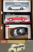 Millenium and Sun Star four 1/18th scale saloon cars and coach: includes Lotus Cortina Mk 1,