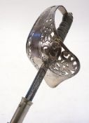 A George V Officer's dress sword:, the straight acid etched blade with crown and 'GR' cypher,
