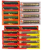 Hornby, mainline and others nineteen assorted 00/H0 gauge passenger coaches,: various liveries,