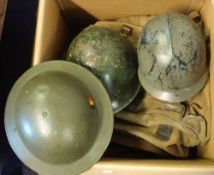 An assortment of mostly World War 2 period webbing and equipment: includes mess tin,