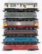 Mainline, Hornby and Lima OO/HO gauge: six assorted diesel locomotives,