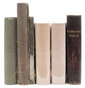 Four Edwardian postcard albums and contents and two later albums of Edwardian postcards:,