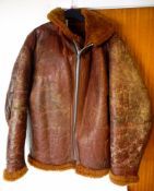 An Irvin style flying jacket: with fleece lining and collar.