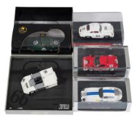 Spark, Ixo and others, five assorted sports cars:including - Jaguar E type Le Mans 1962,