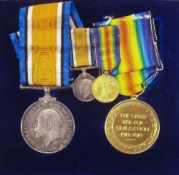 A World War I pair to 26086 Pte. C.E.Blanford. RIF. BRIG.: together with a set of miniatures, cased.