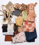 A collection of early 20th century textiles:,