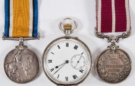 A WWI pair to S27331 Sgt -AS Sgt T Chambury RASC:, GRV Meritorious Service Medal and War Medal,