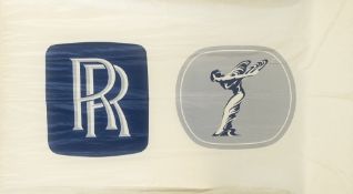 A group of Rolls-Royce prices lists circa 1970s together with a later advertising flag:,
