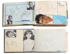 Two autograph albums of various 1960s recordings artists and entertainers:,