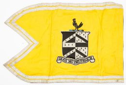 An Edwardian silk embroidered double sided regimental banner for The IVth Cameroonians Scottish