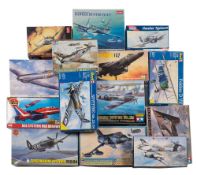 Tamiya, Airfix, Hasegawa and others: a collection of plastic aircraft construction kits,