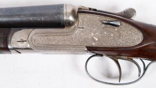 A 12-bore side by side 'Silverport' sidelock ejector shotgun by Denton & Kennall no 75466:,