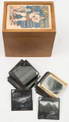 A collection of 3 inch diapositive lantern slides by Newton & Co , London:,