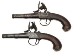 A pair of 18th century flintlock pistols by Ketland and Co:,