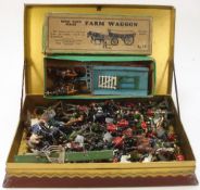 Britains and others, a collection of loose soldiers and cavalry:, including Highlanders,