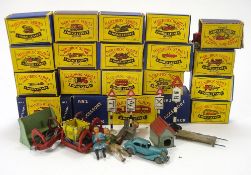 Matchbox Regular Wheels, a group of sixteen various vehicles:, including No 5, No 35 and others ,