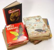 A group of six Eagle Annuals, together with a collection of various others children's annuals etc:,