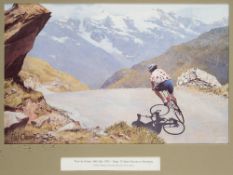After Pat Cleary 'Tour de France 18th July 1992-Stage 13 Saint Gervais to Sestrieres' framed and