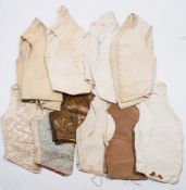 Two late Victorian/early Edwardian gentleman's silk waistcoats:,