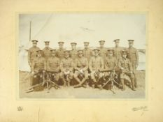 A black and white photograph of a Devonshire Regiment machine gun team by Albert Smith, Jersey:,