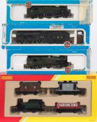 Hornby and Airfix OO/HO gauge locomotives: includes a Railroad set with 0-4-0 tank locomotive and