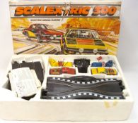 A Scalextric 300 boxed set:, TR7 version with cars controllers and track.