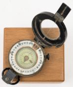 A WWII period MKIII brass vernier compass by Thomas Goode & Co London:,