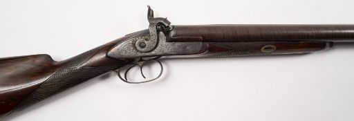 Manton, London a double barrel percussion cap shotgun:,