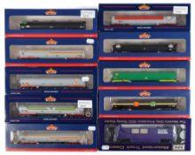 Bachmann, nine 00/H0 gauge tea-bogie tanker wagons: various liveries,