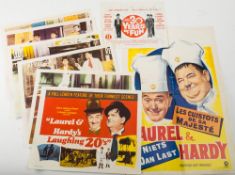 A set of eight American lobby cards for 'Laurel and Hardy's Laughing 20's':,
