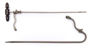 Two late 19th/early 20th century champagne or soda water taps:,