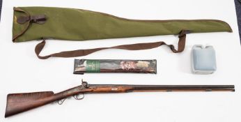 A 19th century percussion cap fowling gun by Westwood, London:,