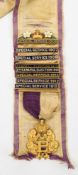 A Edwardian/George V Primrose League badge with eight Special Service bars 1906 to 1913:.