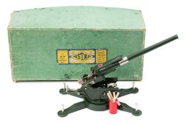 An Astra 3.7'' Anti-Aircraft gun:, with firing platform and elevation gauge in original box.