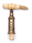 A 19th century Thomason pattern double action corkscrew:,